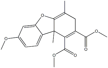 3,9b-Dihydro-7-methoxy-4,9b-dimethyl-1,2-dibenzofurandicarboxylic acid dimethyl ester Struktur