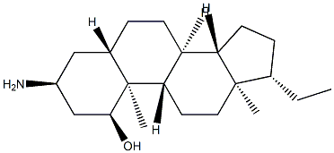 3α-Amino-5α-pregnan-1α-ol Struktur