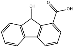 9-HYDROXY-1-FLUORENECARBOXYLIC ACID) Struktur