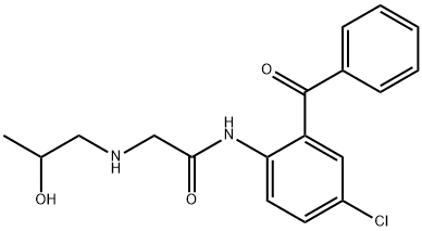 5-Chloro-2-(β-hydroxypropylaminoacetylamino)benzophenone Struktur