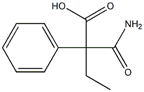 α-(Aminocarbonyl)-α-ethylbenzeneacetic acid Struktur