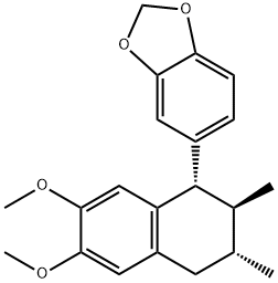 5-[(1S)-1,2,3,4-Tetrahydro-6,7-dimethoxy-2β,3α-dimethylnaphthalen-1-yl]-1,3-benzodioxole Struktur