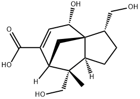 [3R,(+)]-2,3,4,7,8,8aβ-Hexahydro-4β-hydroxy-3,8β-bis(hydroxymethyl)-8-methyl-1H-3aα,7α-methanoazulene-6-carboxylic acid Struktur