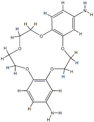 4' 4''(5'')-DIAMINODIBENZO-15-CROWN-5 Struktur