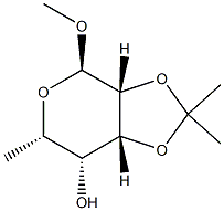 Methyl 6-deoxy-2-O,3-O-isopropylidene-α-L-talopyranoside Struktur