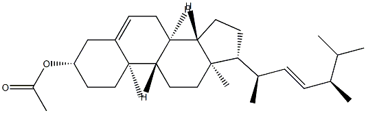 (22E,24R)-24-Methylcholesta-5,22-dien-3β-ol acetate Struktur