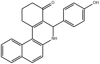 5-(4-hydroxyphenyl)-2,3,5,6-tetrahydrobenzo[a]phenanthridin-4(1H)-one Struktur