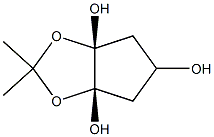 4H-Cyclopenta-1,3-dioxole-3a,5,6a-triol,dihydro-2,2-dimethyl-,(3aR,6aS)-rel-(9CI) Struktur