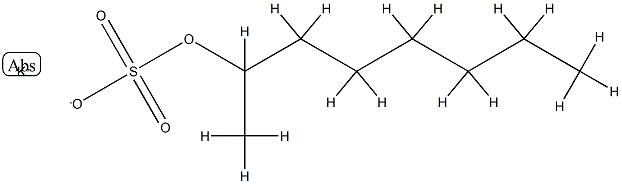 (+)-Sulfuric acid 1-methylheptyl=potassium salt Struktur