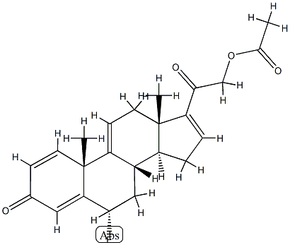 (6α)-21-(Acetyloxy)-6-fluoropregna-1,4,9(11),16-tetraene-3,20-dione Struktur