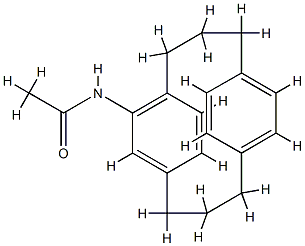 N-(Tricyclo[10.2.2.25,8]octadeca-5,7,12,14(1),15,17-hexen-6-yl)acetamide Struktur