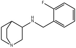 N-[(2-fluorophenyl)methyl]-1-azabicyclo[2.2.2]octan-3-amine Struktur