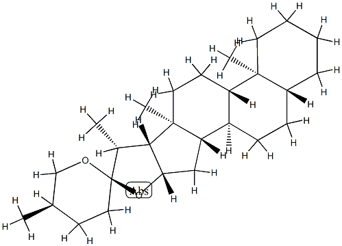 (20R,25R)-5α-Spirostane Struktur