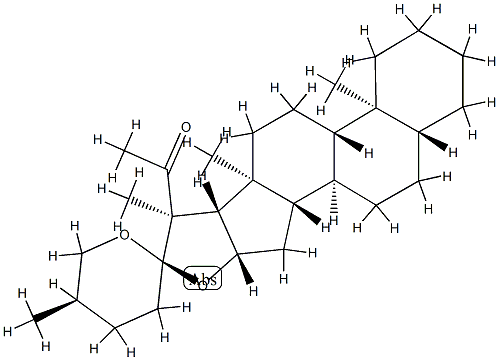 (20R,25R)-20-Acetyl-5α-spirostane Struktur