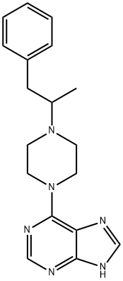 6-[4-(α-Methylphenethyl)-1-piperazinyl]-9H-purine Struktur