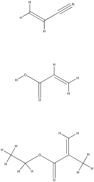 2-Propenoic acid, 2-methyl-, ethyl ester, polymer with 2-propenenitrile and 2-propenoic acid Struktur