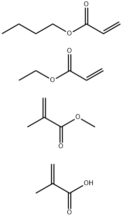 2-Propenoic acid, 2-methyl-, polymer with butyl 2-propenoate, ethyl 2-propenoate and methyl 2-methyl-2-propenoate Struktur