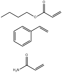 2-Propenoic acid, butyl ester, polymer with ethenylbenzene and 2-propenamide Struktur