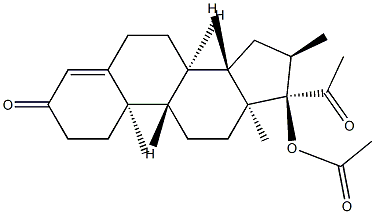 17-Acetoxy-16α-methylprogesterone Struktur