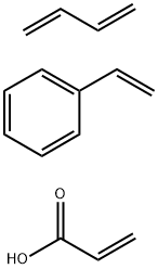 2-Propenoic acid, polymer with 1,3-butadiene and ethenylbenzene Struktur