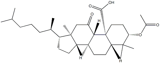 3β-Acetyloxy-11-oxo-5α-lanostan-19-oic acid Struktur