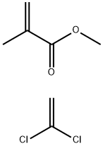 2-Propenoic acid, 2-methyl-, methyl ester, polymer with 1,1-dichloroethene Struktur