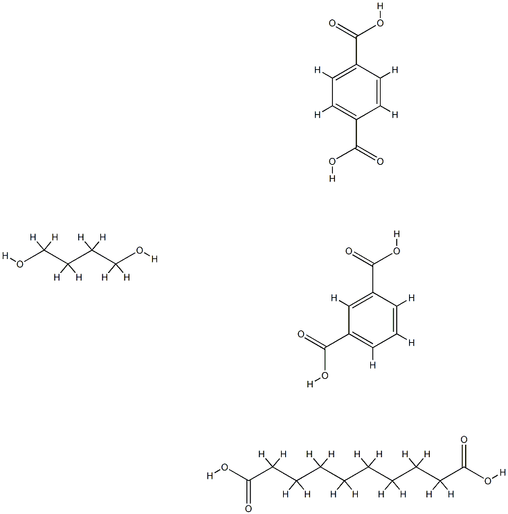 1,3-Benzenedicarboxylic acid, polymer with 1,4-benzenedicarboxylic acid, 1,4-butanediol and decanedioic acid Struktur