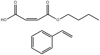 2-Butenedioic acid (Z)-, monobutyl ester, polymer with ethenylbenzene Struktur