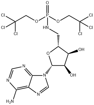 5'-Deoxy-5'-[[bis(2,2,2-trichloroethoxy)phosphinyl]amino]adenosine Struktur