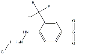 (4-Methylsulfonyl-2-(trifluoromethyl)phenylhydrazinehydrochloride Struktur