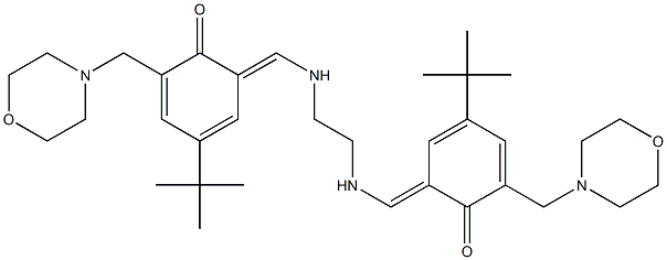 2,2μ-[1,2-Ethanediylbis[(E)-(nitrilomethylidyne)]]bis[4-(tert-butyl)-6-(4-morpholinylmethyl)]phenol Struktur