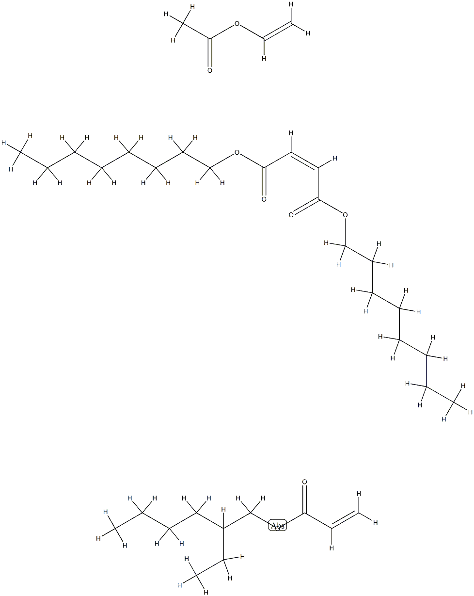 2-Butenedioic acid (Z)-, dioctyl ester, polymer with ethenyl acetate and 2-ethylhexyl 2-propenoate Struktur