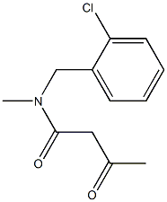 N-[(2-chlorophenyl)methyl]-N-methyl-3-oxobutanamide Struktur