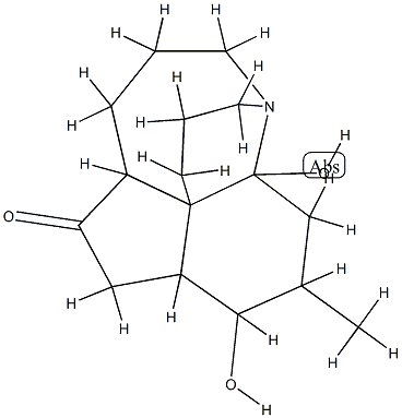 (4ξ,7ξ,12ξ,15ξ,17ξ)-13,14-Dihydro-8,13-dihydroxyfawcettidine Struktur