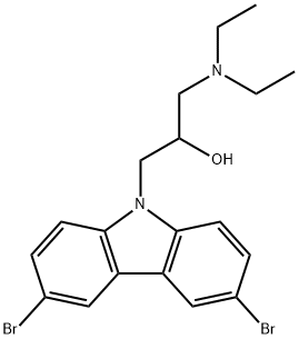 1-(3,6-dibromo-9H-carbazol-9-yl)-3-(diethylamino)propan-2-ol Struktur