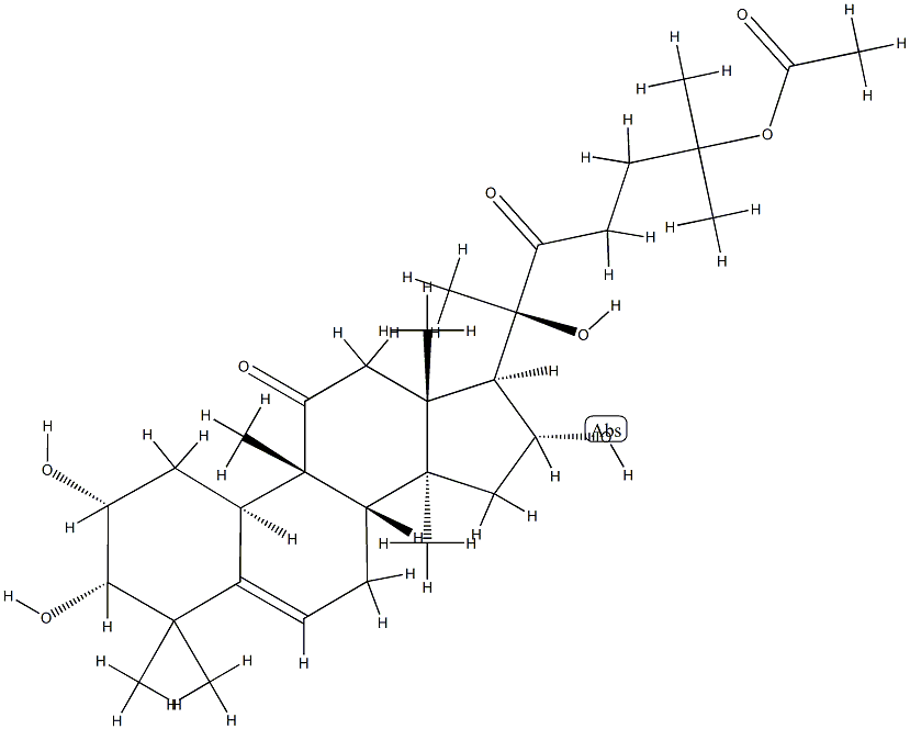 (10α)-25-(Acetyloxy)-2α,3α,16α,20-tetrahydroxy-9β-methyl-19-norlanost-5-ene-11,22-dione Struktur