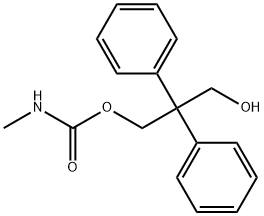 3-Hydroxy-2,2-diphenylpropyl=N-methylcarbamate Struktur