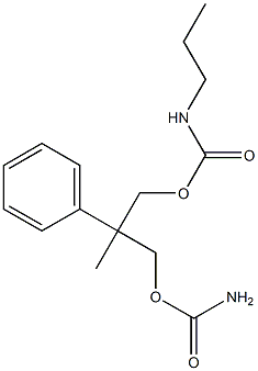 N-Propylcarbamic acid β-(carbamoyloxymethyl)-β-methylphenethyl ester Struktur