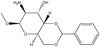 Methyl 2-amino-4-O,6-O-benzylidene-2-deoxy-β-D-altropyranoside Struktur