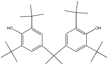 4-[2-(4-hydroxy-3,5-ditert-butyl-phenyl)propan-2-yl]-2,6-ditert-butyl- phenol Struktur