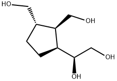 1,2,3-Cyclopentanetrimethanol,-alpha--(hydroxymethyl)-,(-alpha-S,1S,2R,3S)-(9CI) Struktur