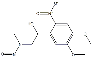 (-)-3,4-Dimethoxy-α-[(methylnitrosoamino)methyl]-6-nitrobenzyl alcohol Struktur