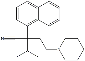 α-Isopropyl-α-(1-naphtyl)-1-piperidinebutyronitrile Struktur