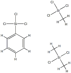 Silane, dichlorodimethyl-, polymer with trichloromethylsilane and trichlorophenylsilane Struktur