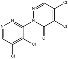 4,4',5,5'-Tetrachloro-[1(6H),3'-bipyridazin]-6-one Struktur