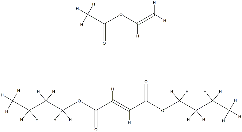 2-Butenedioic acid (E)-, dibutyl ester, polymer with ethenyl acetate Struktur