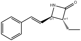 2-Azetidinone,3-ethyl-4-[(1E)-2-phenylethenyl]-,(3R,4R)-rel-(9CI) Struktur