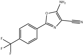 5-Amino-2-(4-trifluoromethyl-phenyl)-oxazole-4-carbonitrile Struktur