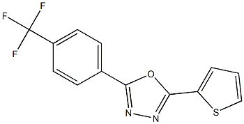 2-(2-thienyl)-5-[4-(trifluoromethyl)phenyl]-1,3,4-oxadiazole Struktur