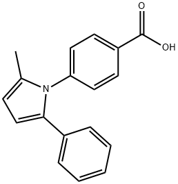 4-(2-methyl-5-phenyl-1H-pyrrol-1-yl)benzoic acid Struktur